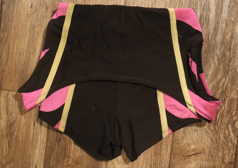 Ring Worn Black and Pink Singlet