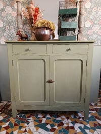 Image 1 of Buffet parisien patiné vert de gris 