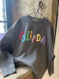 Image 2 of Suadoiro bordado a man. FOLIADA GRIS. Talla XL oversize. En stock!