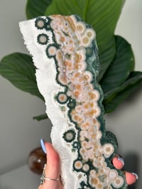 Image 3 of XL 8TH VEIN OCEAN JASPER SLAB - DOUBLE SIDED WITH STAND INCLUDED