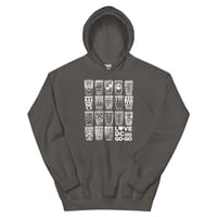 Image 2 of LOVE DC GOGO "CONGO PATTERNS" Unisex Hoodie White Text (see color options)