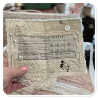 Image 6 of handmade french lace sewing pouch needle book and pin cushion