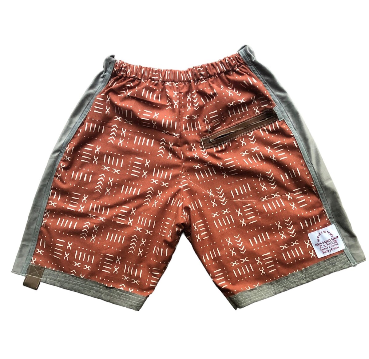 Image of Nwn- TrailBadger shorts W/ velvetesque taping and grey  faded denim