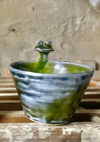 Image 1 of Animal Bowl - small swampy green frog  copy
