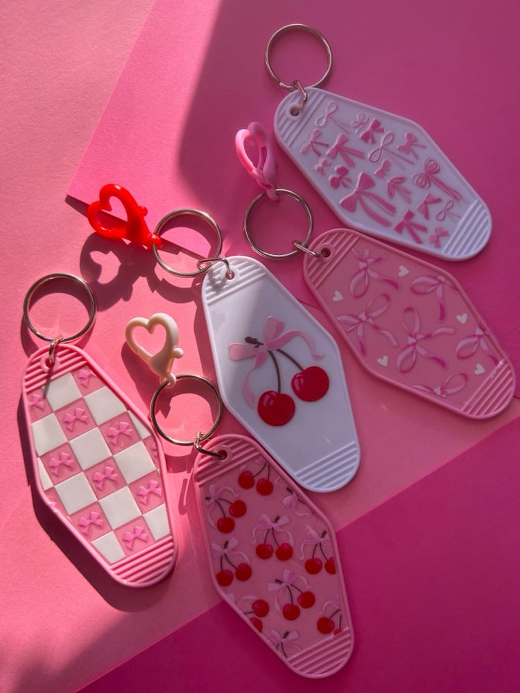 Image of vday motel keychains 