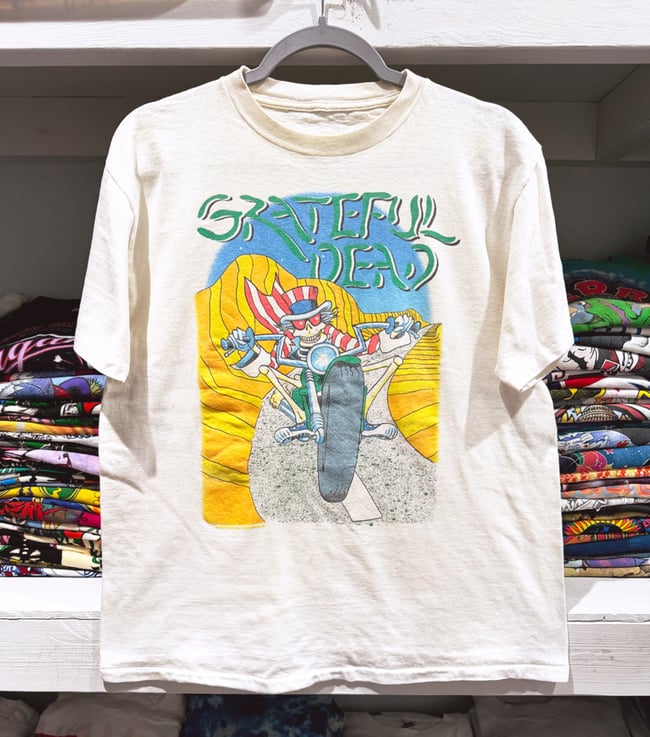 Grateful Dead Late 80s GD Movie Motorcycle T-Shirt - Fits M