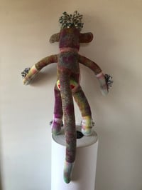 Image 2 of “Bubbles” the tie dyed SOCK MONKEY! 