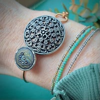 Image 1 of "Fall Garden" Vintage Button Bracelet