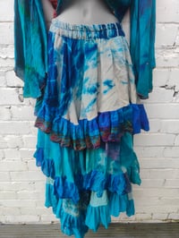 Image 2 of Wanderlust maxi tiered skirt/ Bandeau Dress-Azure Sea