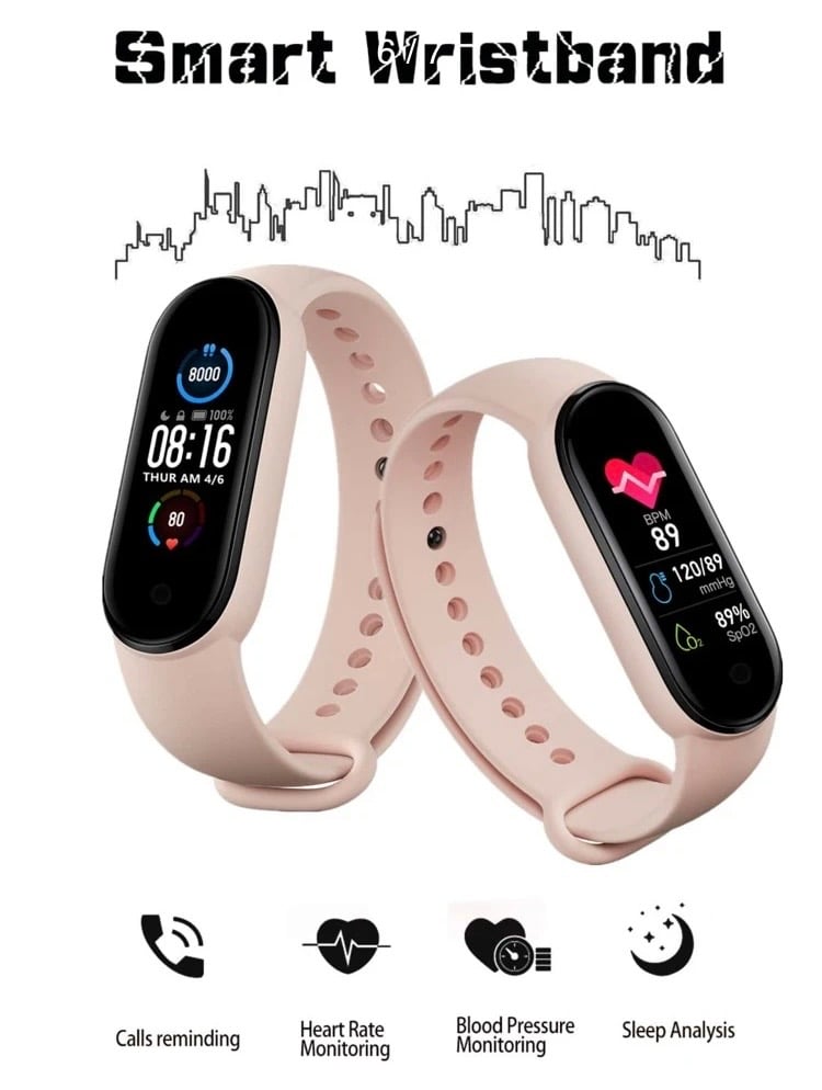Image of Heart Rate Monitoring Oval Smart Watch