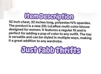 Image 3 of New XL Lula Roe Top #768*10