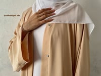 Image 2 of Cream Peach Khadija Abaya 