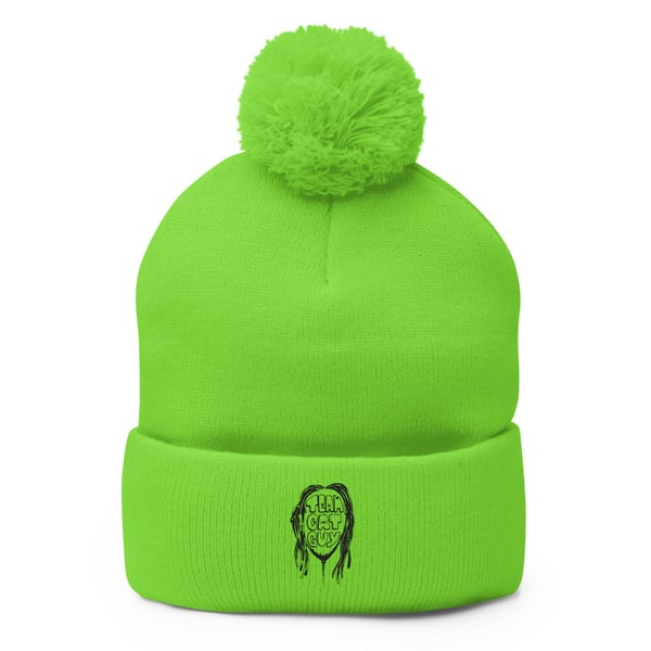 Image of black catguylogo Pom-Pom Beanie