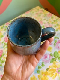 Image 4 of blue speckled teacup