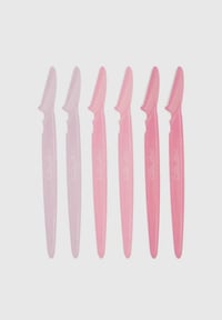 Image 3 of Celavi  Pink Multi-Purpose Eyebrow Razor 6 Pcs