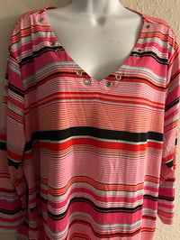 Image 8 of New 1X Kim Rogers Peep Hole Collar top #1256*9