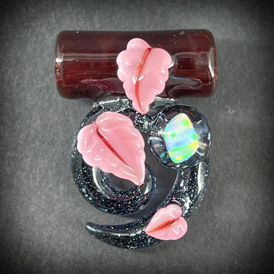 Image of Pink & Black Opal Vine Pendant