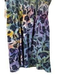 Image 4 of ♻️ UPCYCLED XL Linen Blend Sundress in Muted Flower Printed Ice Dye