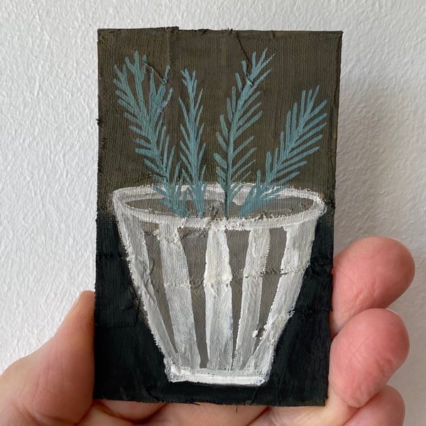 Image of tea bowl no.6 - tiny painting 