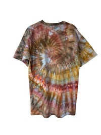 Image 3 of M Adult 100% Combed Cotton T-Shirt in Sedona Spiral Ice Dye 