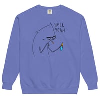 Image 12 of hell yeah Unisex garment-dyed sweatshirt