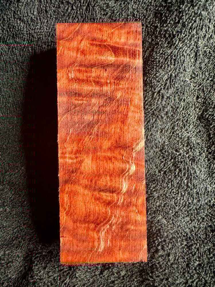 Image of Red Quilted Maple Knife Block