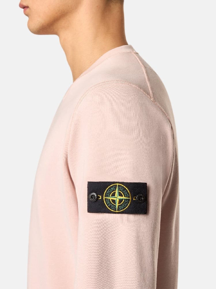 Image of STONE ISLAND 6100044 ORGANIC COTTON FLEECE ANTIQUE ROSE