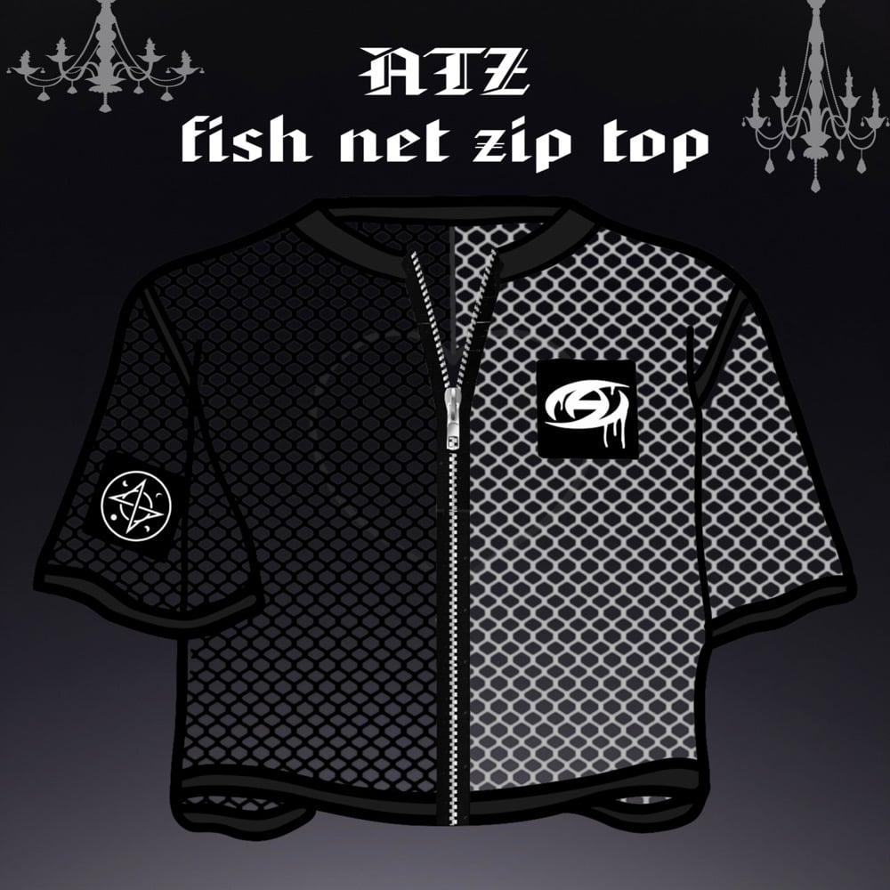 Image of ATZ Fish Net Zip Top : PRE-ORDER