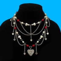 Image 1 of Dripping in Hearts Necklace 