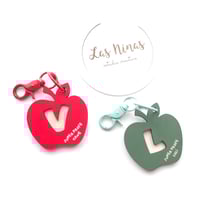 Image 1 of  Llavero Manzana Súper Profe con Inicial Calada