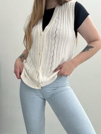 Image 3 of Vintage white vest // L