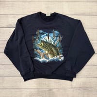 Image 1 of Vintage Largemouth Bass Crewneck - L 