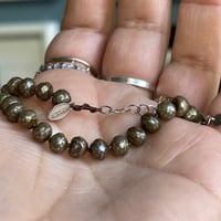Image 2 of faceted brown pearl necklace