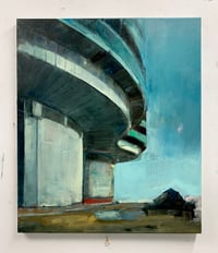 Image 3 of Painting / maleri / "ISLANDS BRYGGE – Malerdrømme og tankestreger – Siloerne" / 60x70 cm