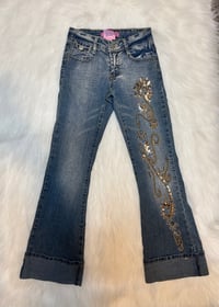 Image 1 of Girls 7 - Y2K Embroidered Bootcut Jeans 