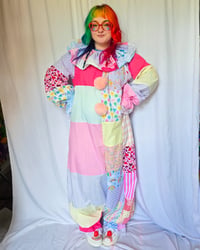 Image 4 of Pastel Patchwork clownsuit "XS"