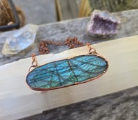 Image 3 of Electroformed carved labradorite necklace 03