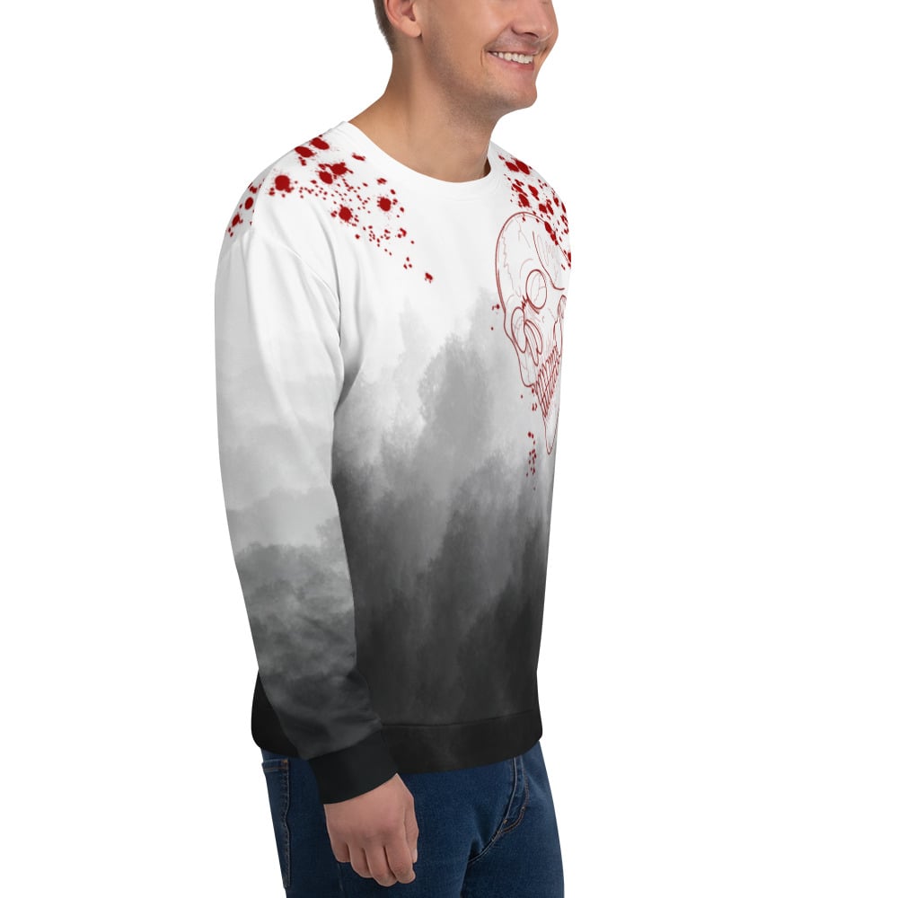 Skin Gallery Skull with printed sleeve Unisex Sweatshirt