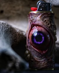 Image 4 of  Bic lighter sleeve, original sculpt, functional art, Glow in the dark, flash reflective OOAK 