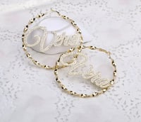 Image 1 of Custom Swirl Crystal Earrings 