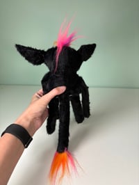 Image 4 of Weighted Happy Monster w/ Tail -  Black