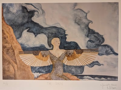 Image of 11 x 14 Artist Proof: The Siren Archival Print