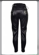 Image 2 of Sabrina black leather pants 