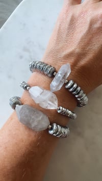 Image 1 of *new* SILVER HEMATITE bracelets