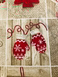 Image 4 of Hule Loneta Resinada - Navidad/Vichy - 6€/m