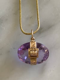 Image 4 of FACETED amethyst oval charm