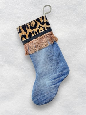 Image of CHRISTMAS STOCKING - LEOPARD