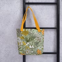 Image 2 of Art Nouveau Inspired Soft Multicolor Boho Floral Sketch Tote Bag