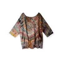 Image 1 of 2XL Cotton Forager Top in Sedona Spiral Ice Dye