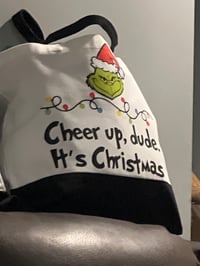 Image 2 of Dtf heat transfer Christmas theme for matching t shirts and hoodies cheer up dude grinch
